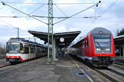 AVG Straßenbahn in Eutingen